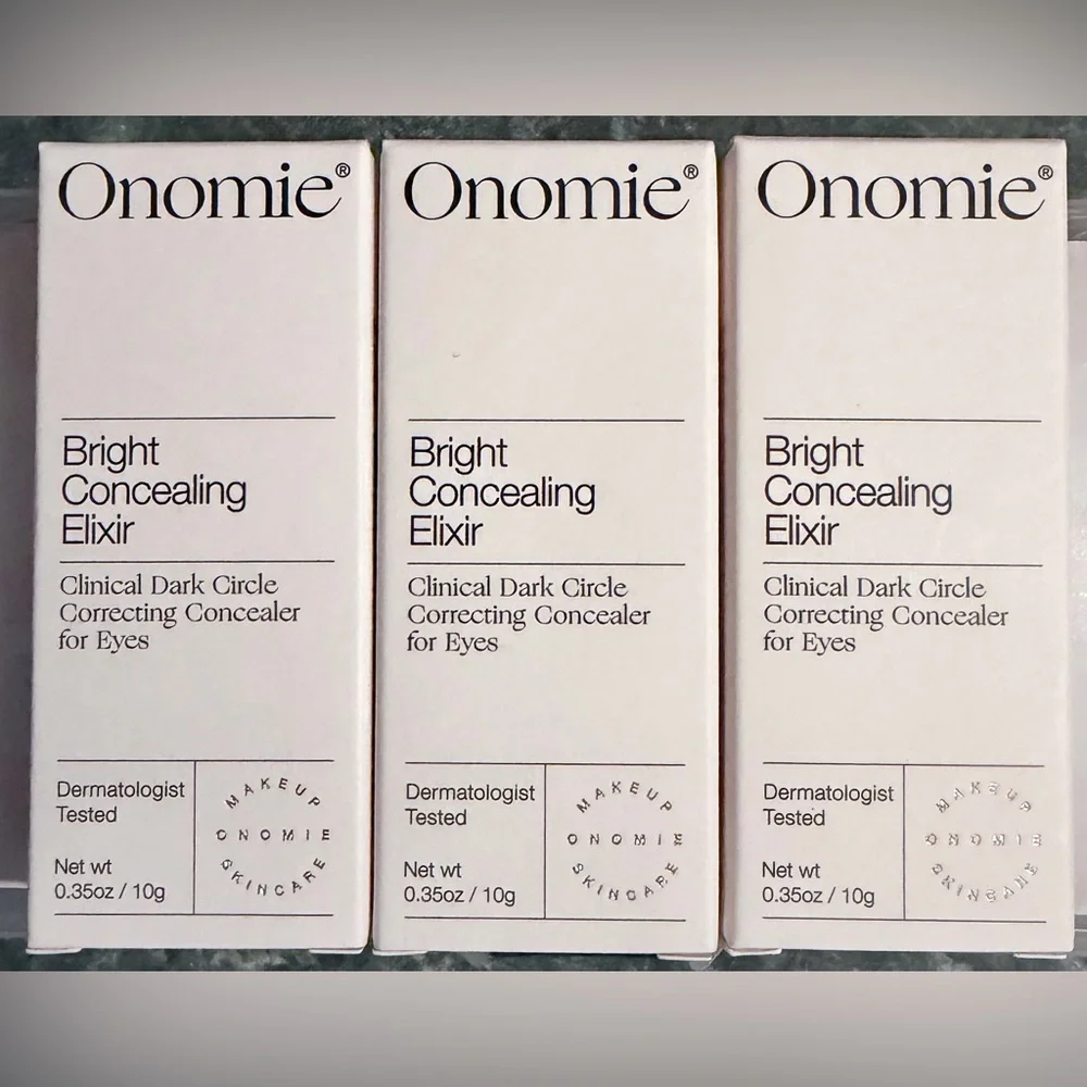 Onomie Bright Concealing Elixir — Dark Circle Concealer (Light Warm) 3 Tubes NIB